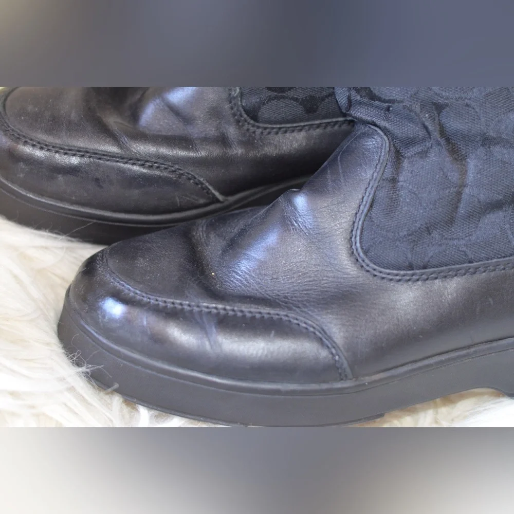 Coach Kayla Black Boot Women’s Size 8.5 Signature Print - Picture 6 of 16